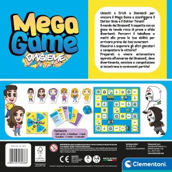 Clementoni Board Games - 16936 Mega Game DinsiemE, Gioco da Tavolo Bambini 7+ Anni, Gioco in Scatola con Sfide e Challenge