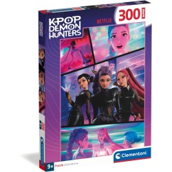 Clementoni - Puzzle per Bambini 300 Pezzi Super, per Bambini 9+ Anni, Illustrazione con Personaggi della Serie KPop Demon Hunte