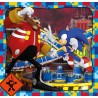 Clementoni - Sonic Supercolor Puzzle-Sonic-3x48 (Include 3 48 Pezzi) Bambini 5 Anni, Puzzle Cartoni Animati, Made in Italy, Mul