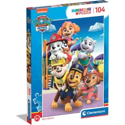 Clementoni - 27178 - Supercolor Puzzle - Paw Patrol - 104 Pezzi - Puzzle Bambini 6 Anni, Puzzle Cartoni Animati - Made In Italy
