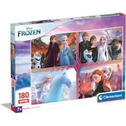 Clementoni - 29786 - Supercolor Puzzle - Disney Frozen - 180 Pezzi - Puzzle Bambini 7 Anni, Puzzle Cartoni Animati, Made In Ita