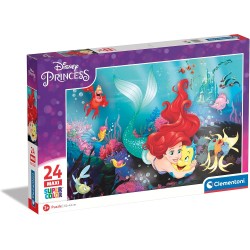 Clementoni - 24243 - Supercolor Puzzle - The Little Mermaid - 24 Pezzi - Puzzle Bambini 3 Anni, Puzzle Cartoni Animati - Made I