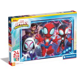 Clementoni - 28527 - Supercolor Puzzle - Marvel Spidey And His Amazing Friends - 24 Maxi Pezzi - Puzzle Bambini 3 Anni, Puzzle 