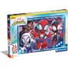 Clementoni - 28527 - Supercolor Puzzle - Marvel Spidey And His Amazing Friends - 24 Maxi Pezzi - Puzzle Bambini 3 Anni, Puzzle 
