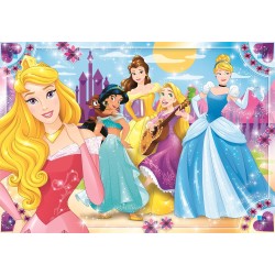Clementoni - Le Principesse Disney & Sofia Princess Supercolor Puzzle, No Color, 104 Pezzi, 23714