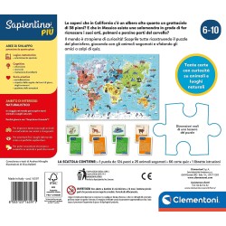 Clementoni - Sapientino più - Scopriamo Educativo 6 Anni sulla Geografia, Geografico del Mondo, Planisfero, Gioco Pianeta Terra
