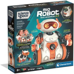 Clementoni Scienza e Gioco Robotics - 19444 Mio Robot 2.0 per Bambini 8+ Anni, Kit di Robotica per Costruire e Programmare Robo