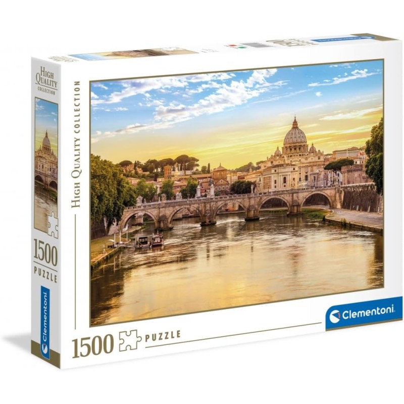 Clementoni - Puzzle 1500 Pezzi per Adulti e Ragazzi, Collection, Tema Ponte Sant'Angelo Roma, Idea Regalo Uomo e Donna, Mad