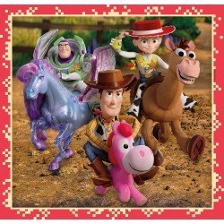 Clementoni - Puzzle 3x48 Pezzi Supercolor, per Bambini 4+ Anni, Illustrazione Disney Pixar Toy Story 5, Idea Regalo, Square Box