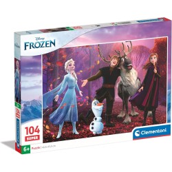 Clementoni - 25771 - Supercolor Puzzle - Disney Frozen - 104 Pezzi - Puzzle Bambini 6 Anni, Puzzle Cartoni Animati, Made In Ita