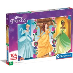 Clementoni - 25772 - Supercolor Puzzle - Disney Princess - 104 Pezzi - Puzzle Bambini 6 Anni, Puzzle Cartoni Animati, Made In I