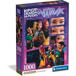 Clementoni Puzzle 1000 Pezzi per Adulti e Ragazzi, Illustrazione con Tema KPop Demon Hunters, Idea Regalo, Made in Italy, 70x50