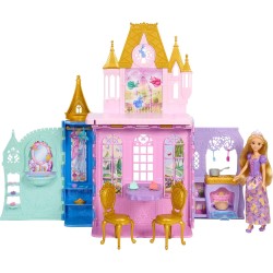 Mattel Disney Princess Bambola Rapunzel e Castello CLOSE & CARRY, JLK27