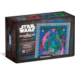 Clementoni - 35162 Star Wars Metamorphic Art Collection - Episode IV V VI Trilogia Originale, Quadro Interattivo 520 Pezzi con 