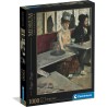 Clementoni - 37090 Puzzle 1000 Pezzi Arte, per Adulti e Ragazzi, Museum Collection, Tema Dans un Café di Degas, con Poster Incl