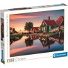 Clementoni Collection Puzzle 1500 Pezzi, Illustrazione Paesaggio Zaanse Schans Olanda al Tramonto, Idea Regalo, Made in Italy, 