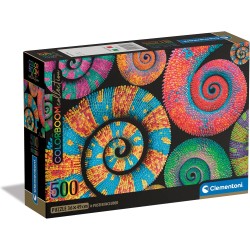 Clementoni - 35529 Color Boom Collection Puzzle 500 Pezzi per Adulti e Ragazzi, Illustrazione Astratta Colorata Curly Tails, Id