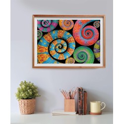 Clementoni - 35529 Color Boom Collection Puzzle 500 Pezzi per Adulti e Ragazzi, Illustrazione Astratta Colorata Curly Tails, Id