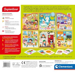 Clementoni - Sapientino Montessori La Grande Casa, Gioco Educativo Bambini 2-4 Anni, Stimola Linguaggio, Manualità e Coordinazi