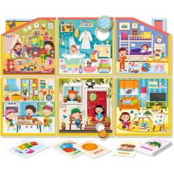 Clementoni - Sapientino Montessori La Grande Casa, Gioco Educativo Bambini 2-4 Anni, Stimola Linguaggio, Manualità e Coordinazi