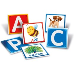 Clementoni Sapientino Montessori - Lettere Tattili, Gioco Educativo per Bambini 3-5 Anni con Flashcards per Imparare Alfabeto e
