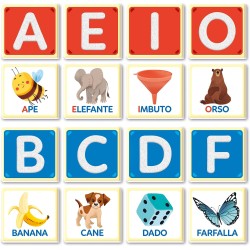 Clementoni Sapientino Montessori - Lettere Tattili, Gioco Educativo per Bambini 3-5 Anni con Flashcards per Imparare Alfabeto e