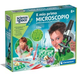 Clementoni - 19347 - Scienza E Gioco Lab - Il Mio Primo Microscopio - Laboratorio Microscopio Ottico 150X, Esperimenti Scientif