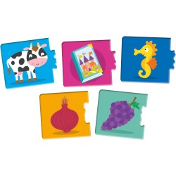 Clementoni - Sapientino Montessori Le Mie Prime 100 Parole, Gioco Educativo Bambini 1-3 Anni con 54 Puzzle a Incastro per Impar