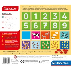 Clementoni Sapientino Montessori - Numeri Tattili, Gioco Educativo Metodo Montessoriano per Bambini 3-5 Anni con Flashcards per