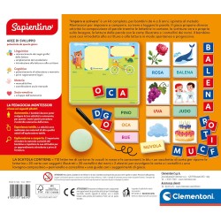 Clementoni Sapientino Montessori - Imparo a Scrivere, Gioco Educativo Bambini 4-6 Anni, Lavagnette Riscrivibili per Sviluppare 