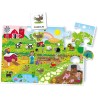 Clementoni Sapientino Montessori - Parole in Fattoria, Gioco Educativo con Puzzle Animali Sagomati per Bambini 1-3 Anni, Svilup