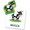 Clementoni Sapientino Montessori - Parole in Fattoria, Gioco Educativo con Puzzle Animali Sagomati per Bambini 1-3 Anni, Svilup