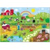 Clementoni Sapientino Montessori - Parole in Fattoria, Gioco Educativo con Puzzle Animali Sagomati per Bambini 1-3 Anni, Svilup