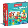 Clementoni Sapientino Montessori - Il Trenino delle Forme, Gioco Educativo per Bambini 1-3 Anni, Puzzle a Incastro per Riconosc