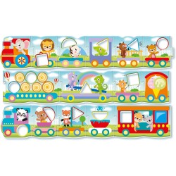 Clementoni Sapientino Montessori - Il Trenino delle Forme, Gioco Educativo per Bambini 1-3 Anni, Puzzle a Incastro per Riconosc