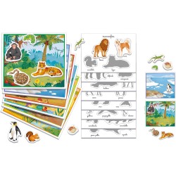 Clementoni Sapientino Montessori - Gli Animali, Gioco Educativo Metodo Montessoriano per Bambini 3-5 Anni, per Scoprire e Class