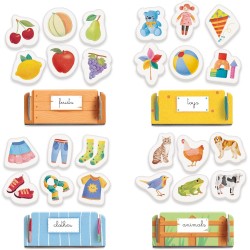 Clementoni Sapientino Montessori - Primo Inglese, Gioco Educativo Metodo Montessoriano per Bambini 3-5 Anni, Carte Illustrate p
