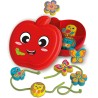 Clementoni Baby Happy Apple & Friends, Gioco Montessori da Infilare, attività Educativa Bambini 18+ Mesi, Stimola Manualità