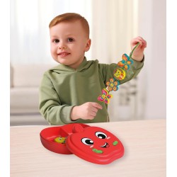 Clementoni Baby Happy Apple & Friends, Gioco Montessori da Infilare, attività Educativa Bambini 18+ Mesi, Stimola Manualità