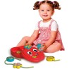 Clementoni Baby Happy Apple & Friends, Gioco Montessori da Infilare, attività Educativa Bambini 18+ Mesi, Stimola Manualità