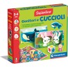 Clementoni Sapientino - Genitori e Cuccioli, Gioco Educativo per Bambini 2-4 Anni, Flashcards per Riconoscere Gli Animali e i L