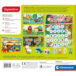 Clementoni Sapientino - Genitori e Cuccioli, Gioco Educativo per Bambini 2-4 Anni, Flashcards per Riconoscere Gli Animali e i L