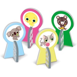 Clementoni Sapientino - Genitori e Cuccioli, Gioco Educativo per Bambini 2-4 Anni, Flashcards per Riconoscere Gli Animali e i L
