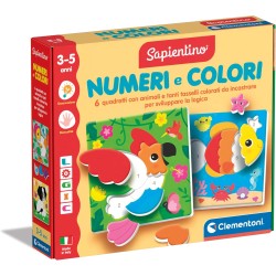 Clementoni Sapientino - Logic Numeri e Colori, Gioco Educativo Bambini 3-5 Anni con Puzzle a Incastro per Riconoscere Cifre e C