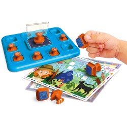 Clementoni Sapientino - I Timbri di Sapientino Animali, Gioco Educativo 3-5 Anni, Imparare Habitat e Animali, 10 Timbri Ergonom