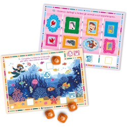Clementoni Sapientino - I Timbri di Sapientino Animali, Gioco Educativo 3-5 Anni, Imparare Habitat e Animali, 10 Timbri Ergonom