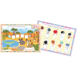 Clementoni Sapientino - I Timbri di Sapientino Animali, Gioco Educativo 3-5 Anni, Imparare Habitat e Animali, 10 Timbri Ergonom