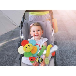 Clementoni Baby Soft Spiral Happy Flower, Gioco Prima Infanzia Neonato 0+ Mesi, Spirale per Passeggino con Fiore, Stimola Manua