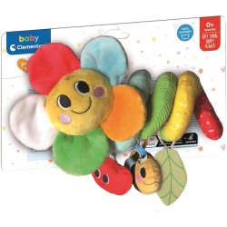 Clementoni Baby Soft Spiral Happy Flower, Gioco Prima Infanzia Neonato 0+ Mesi, Spirale per Passeggino con Fiore, Stimola Manua