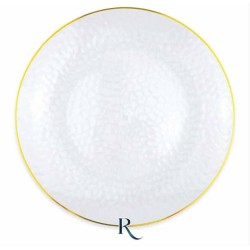 PIATTI TEXTURE CRYSTAL GOLD RIUTILIZZABILI 25 CM 6 PZ